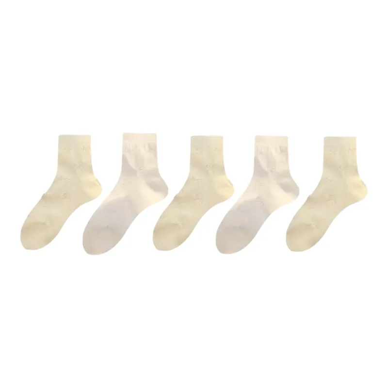Lan Miao Mid Calf Socks Women's 5 Pack-4