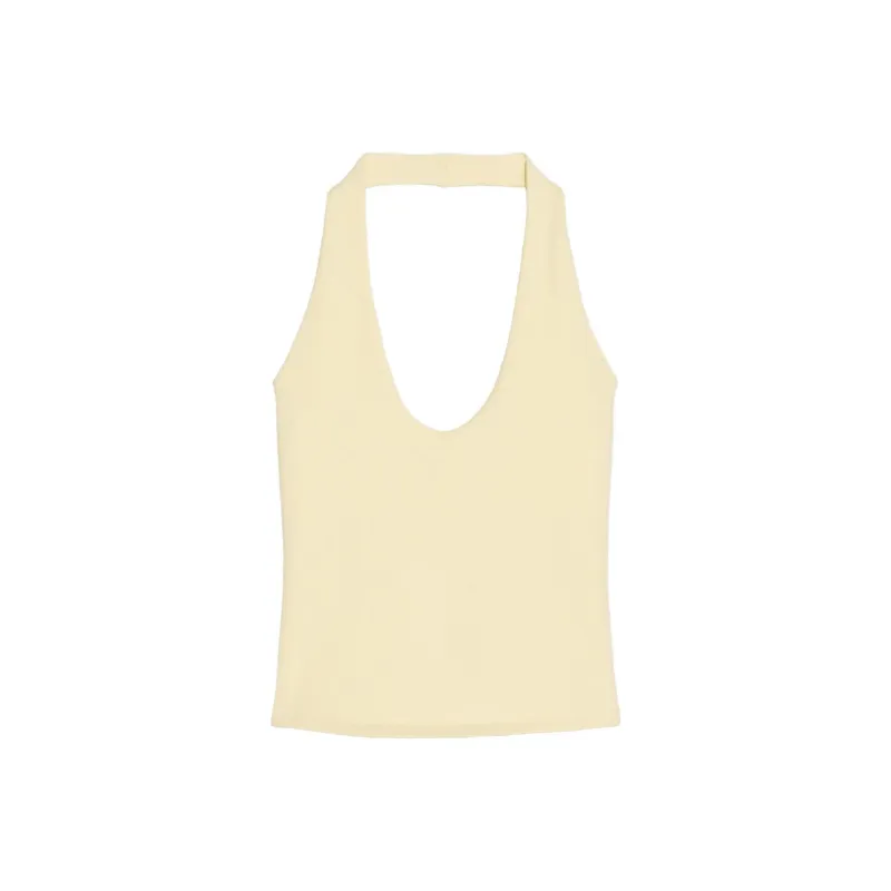 ZARA Tank Tops Women's Yellow-0