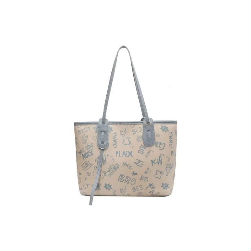 TOUTSEUL YOLO PU Tote Bag, Shoulder Bag Regular Women's Black/Blue/Pink/Brown-7
