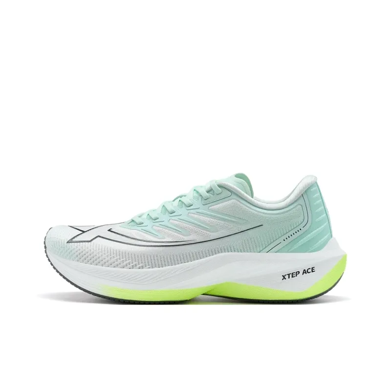 XTEP Integrated Molding Generation 1 Running Shoes Men Low Top Orange Green Mismatched-1