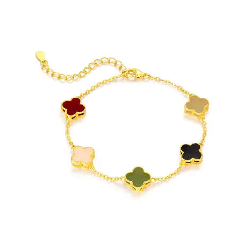 JINLIUFUJIXIANG Bracelets Pale Greenish White Jade Women's