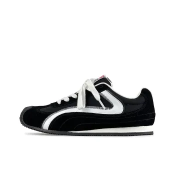 LuzaoT SUPER DRAG Lightweight Low Top Casual Shoes Unisex Black White