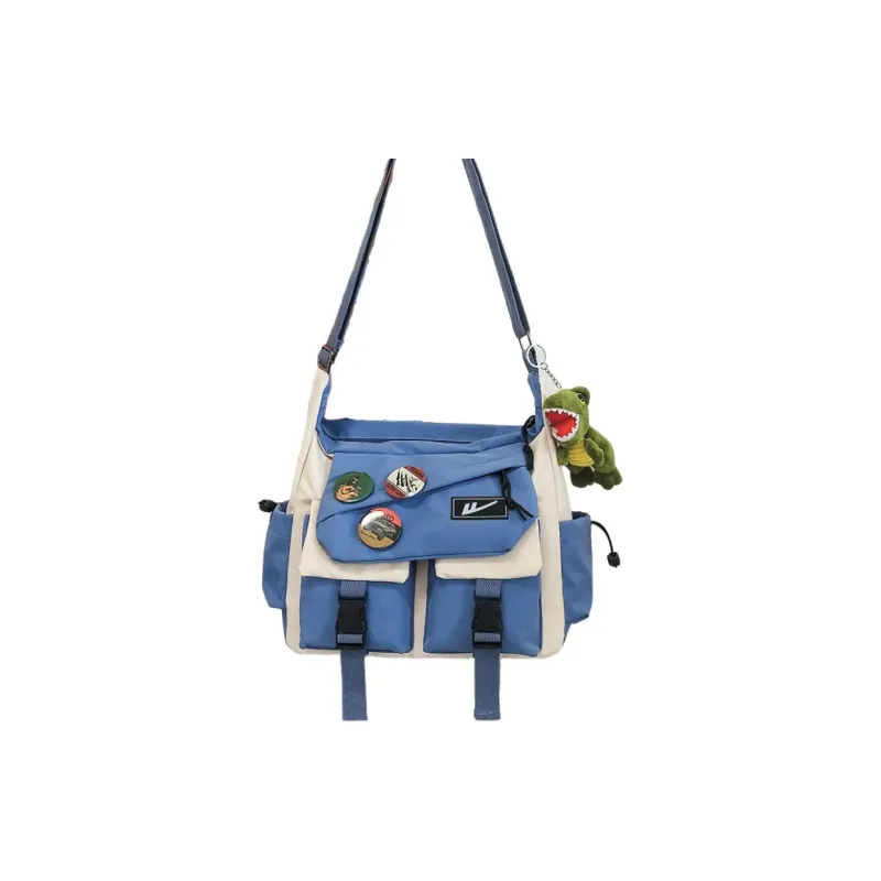 Warrior Nylon Crossbody Bag Unisex Black-12