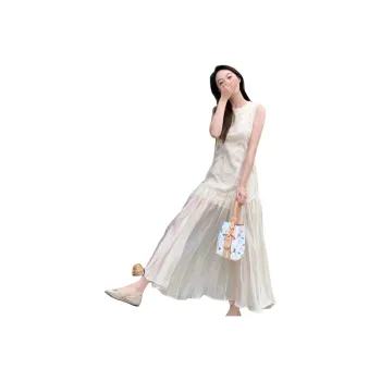 FLIM Sleeveless Dresses Women's Apricot