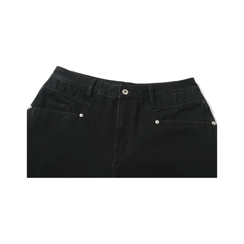 TERRA INCOGNITA Denim Shorts Unisex Black-2