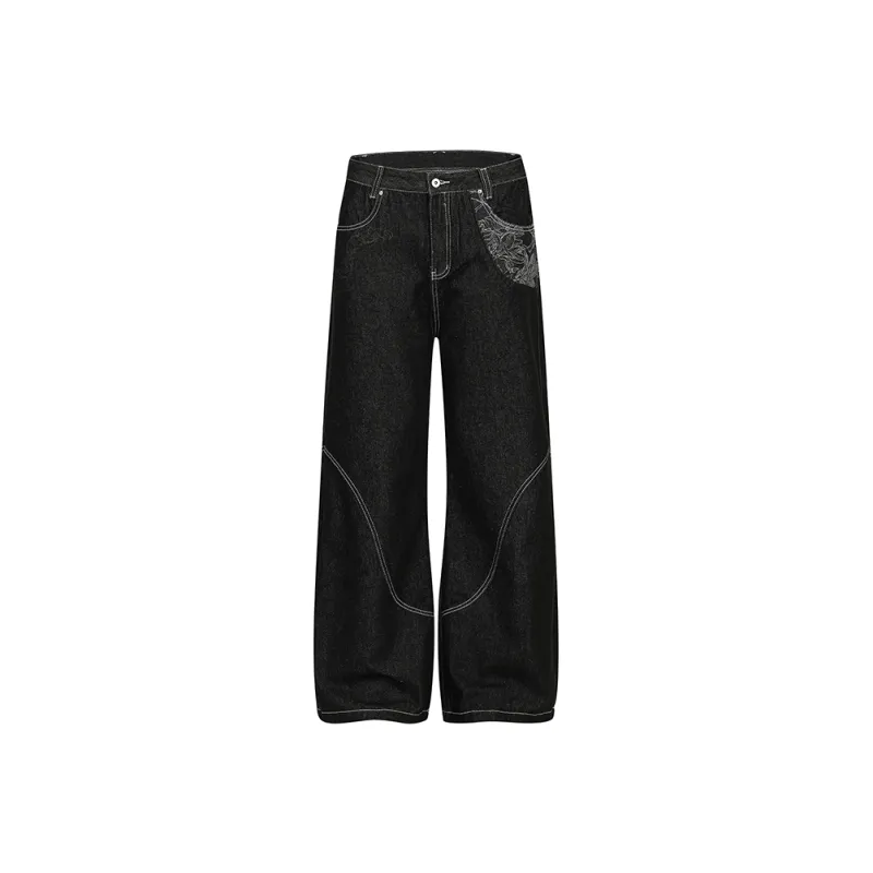 HKRXEC Jeans Men Black-0