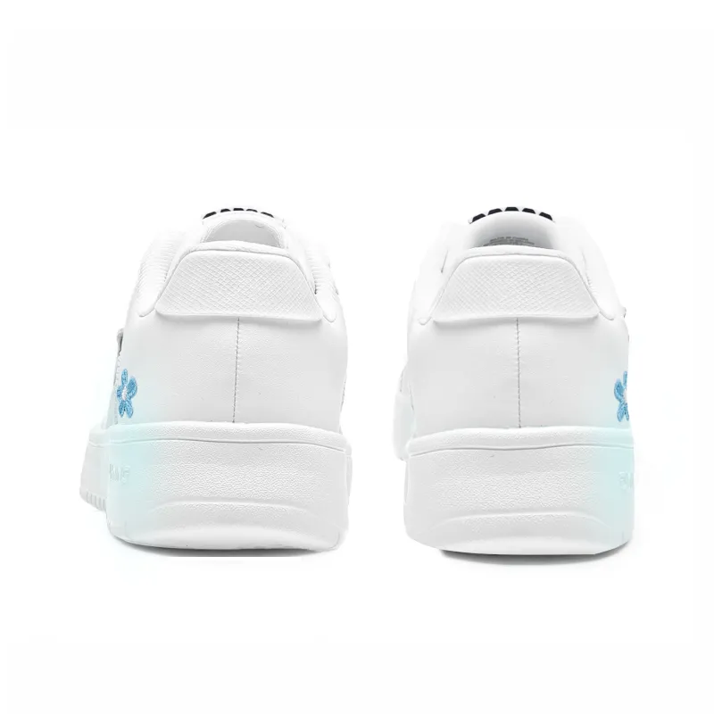 LiNing Pontoon Boats Coverage Slip Resistant And Breathable Low Top Skateboard Shoes Women's Blue White-3