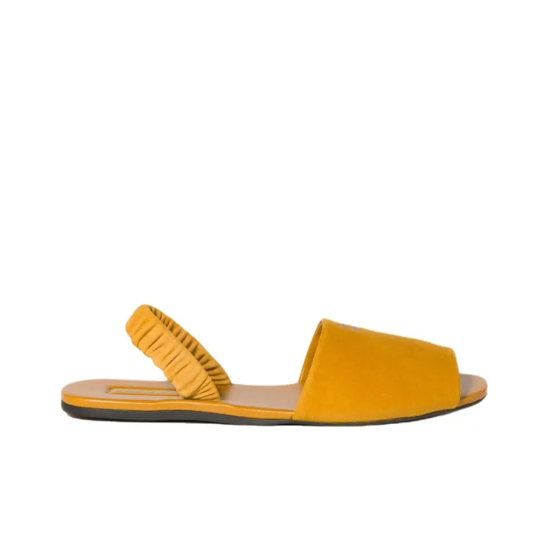 MIU MIU One Strap Sandals Women's Whiskey Color-1