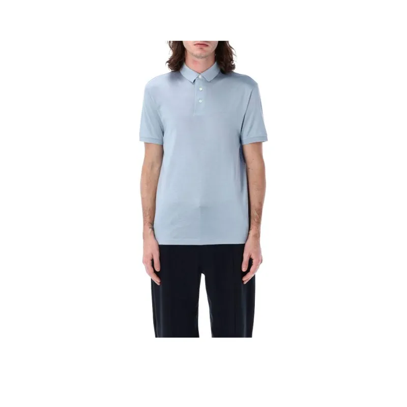 EMPORIO ARMANI Polo Shirt Men's Light Blue-0