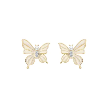 KEYS VIA Copper Alloy Stud Earrings Women's