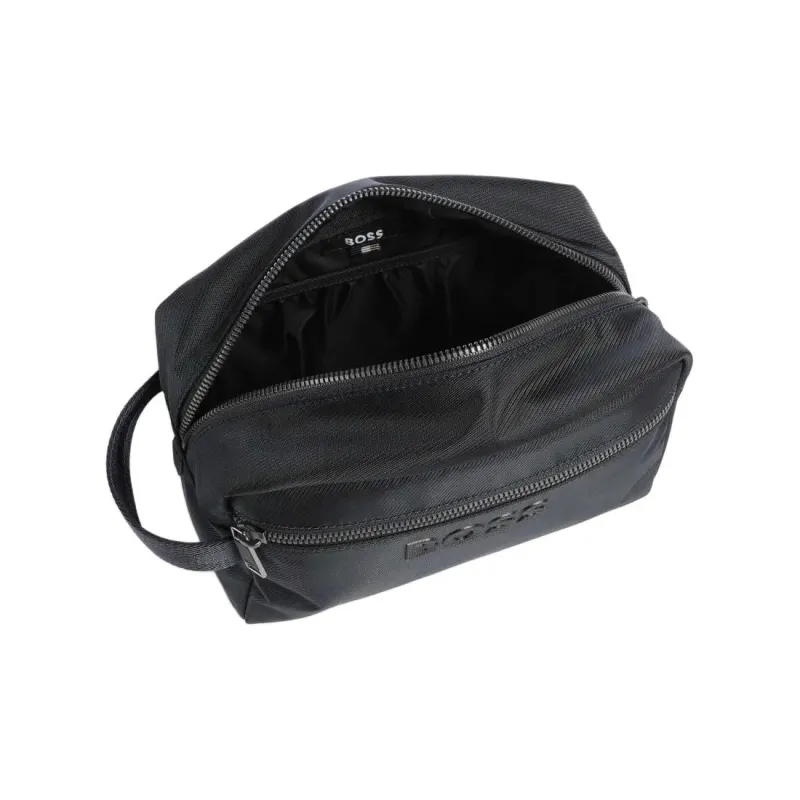 BOSS Recycled Polyester Toiletry Bag Unisex Dark Blue-3