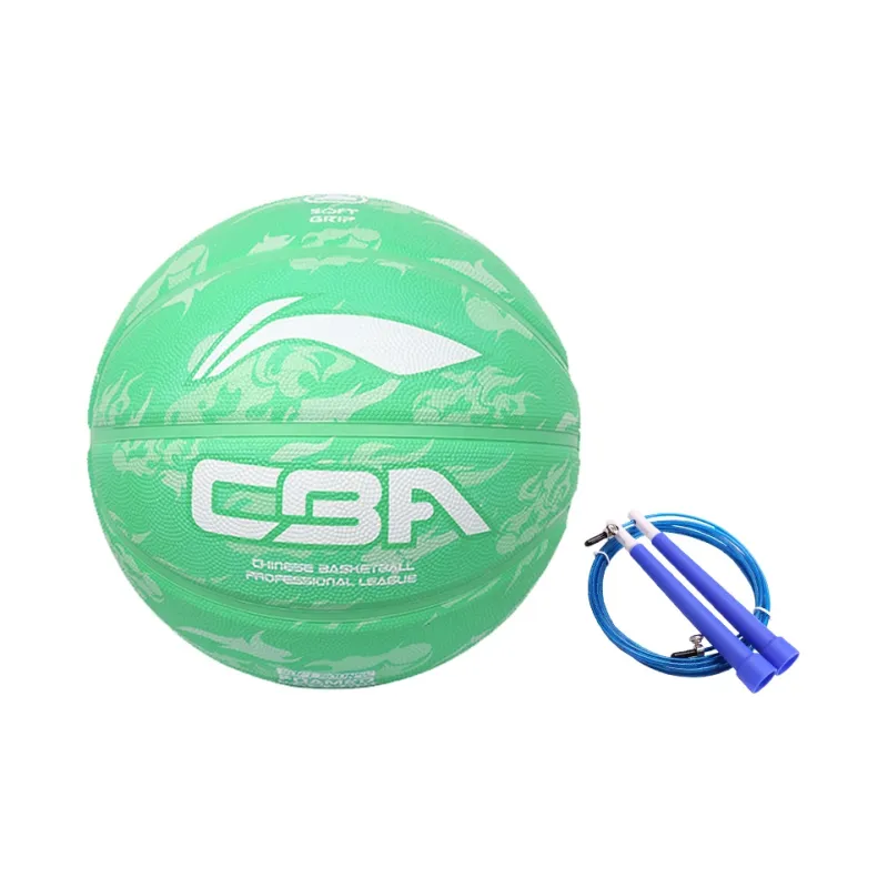 LiNing Rubber Basketball Green Size 5 Training Kids'-19