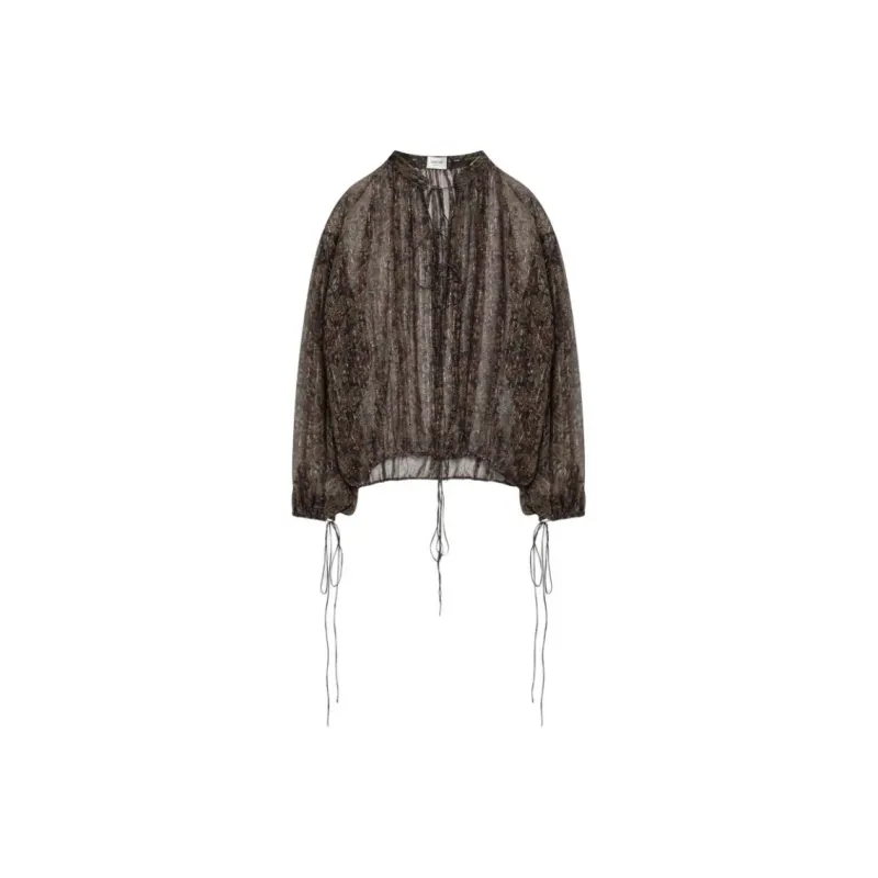 SAINT LAURENT Shirt Women's Dark Brown-0