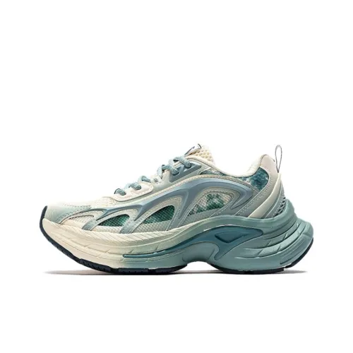 Anta Anti Slip Wear Resistant Low Top Casual Shoes Men's Beige Blue