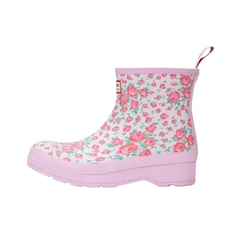 Hunter Play Short Rain Boots LoveShackFancy Sunrise Patchwork Print Women's
