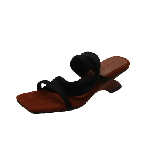 AJPAP Rubber Sole Cut Out Slip Resistant Odor Resistant Abrasion Resistant Slide Slippers Women's