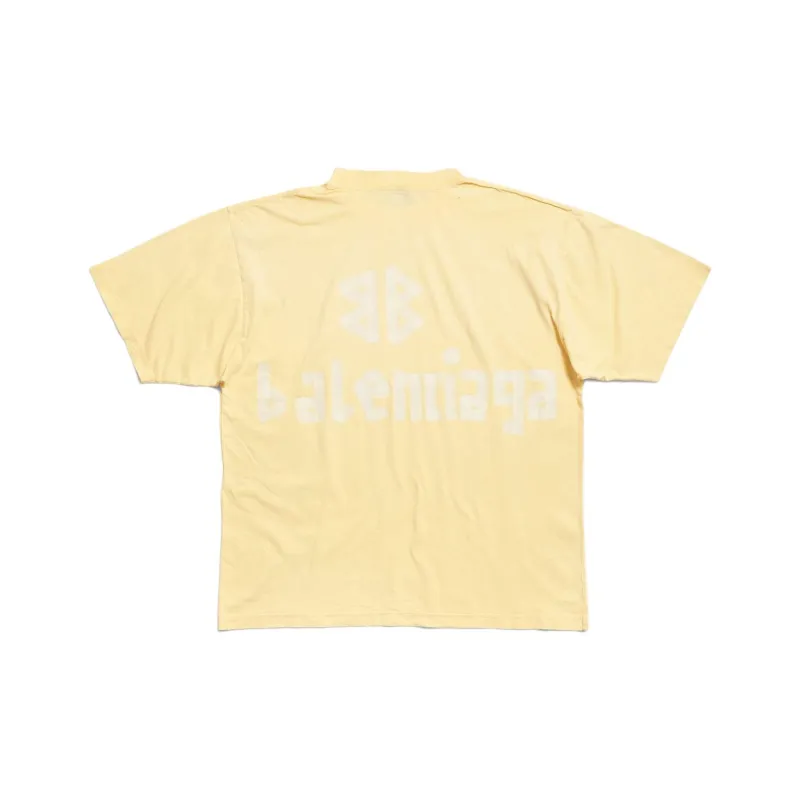 Balenciaga T Shirt Regular Fit Men's Yellow-1
