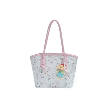 Bueno PU Tote Handbag, Shoulder Bag Regular Women's Yellow/Pink/Black