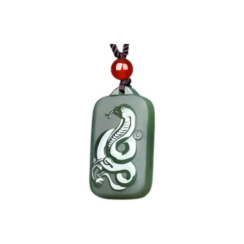 Liu Jinfu Hetian Jade Pendants Green Jade Unisex-10