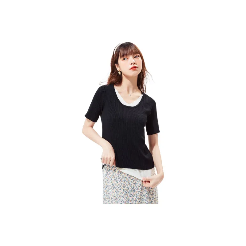 FAWENXIANGZI Regular T Shirt Women's-0