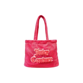 JUZI Textile Tote Bag, Shopping Bag, Shoulder Bag Medium Size Women's Rose Red