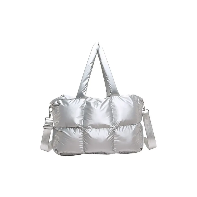ZAVC Cotton Shoulder Bag Regular Women's White/Black/Pink/Gray/Gold/Blue/Green/Light Gray/Silver/Brown-31