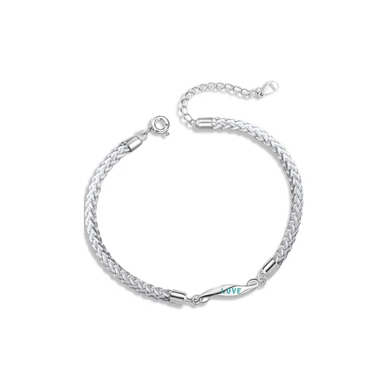 FUO S925 Silver Bracelets Unisex-2