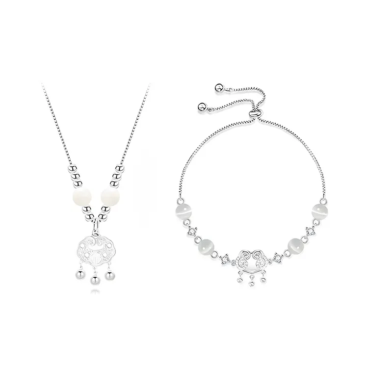 RboySe Alloy Necklaces Women's Silver-6