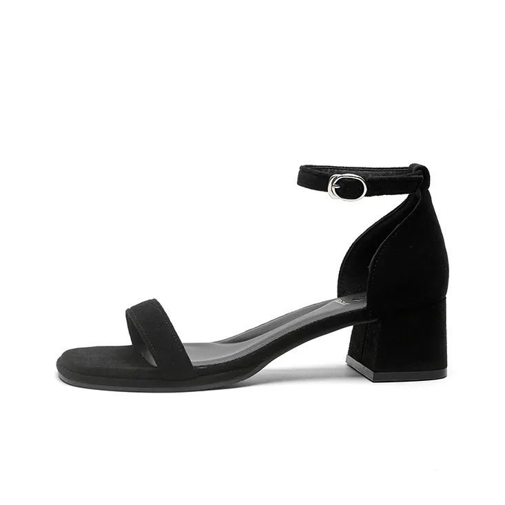 JOSINY One Strap Sandals 5CM Women's Black-0