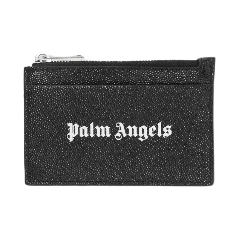 PALM ANGELS Logo Print Zipped Cardholder-1