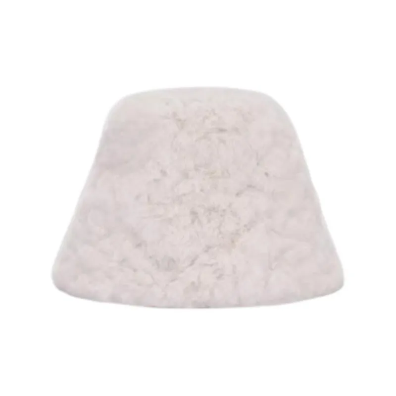 Unreal Fur Polyester, Elastane, Artificial Leather Bucket Hats Women's White-1