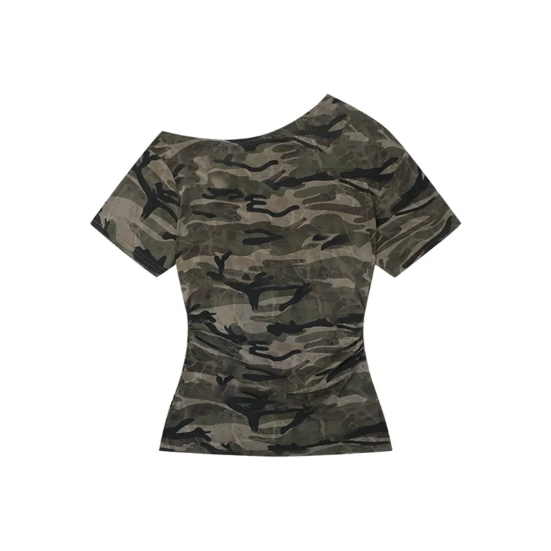 FOASIS T Shirts Women's Camouflage-1