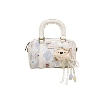 TOUTOU Synthetic Leather Handbag Regular Women's Cream White