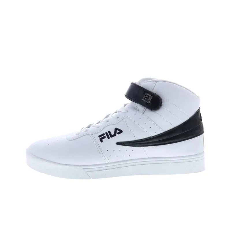 FILA Vulc 13 Collection Anti Slip Wear Resistant Mid Top Skateboard Shoes Men's White-0