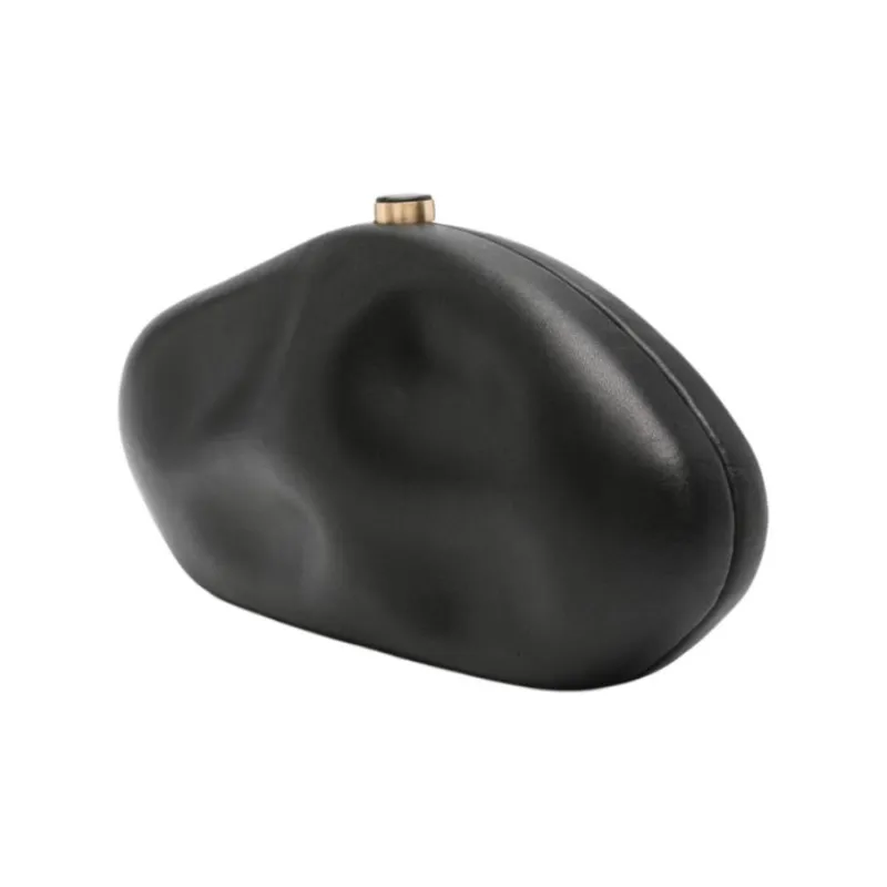 CULT GAIA Sheepskin Clutch Women's Black-1