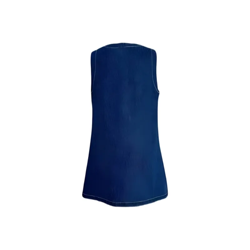 YGPRW Sleeveless Dresses Women's Dark Blue-1
