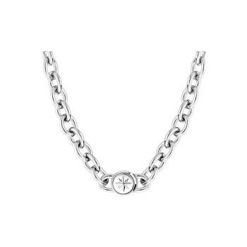 BROSWAY Titanium Steel Necklaces Men's Silver