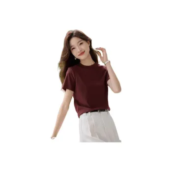 Mo Han Yi Mei T Shirt Women's Dark Red