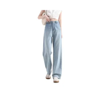 FAWENXIANGZI Jeans Women's Light Blue