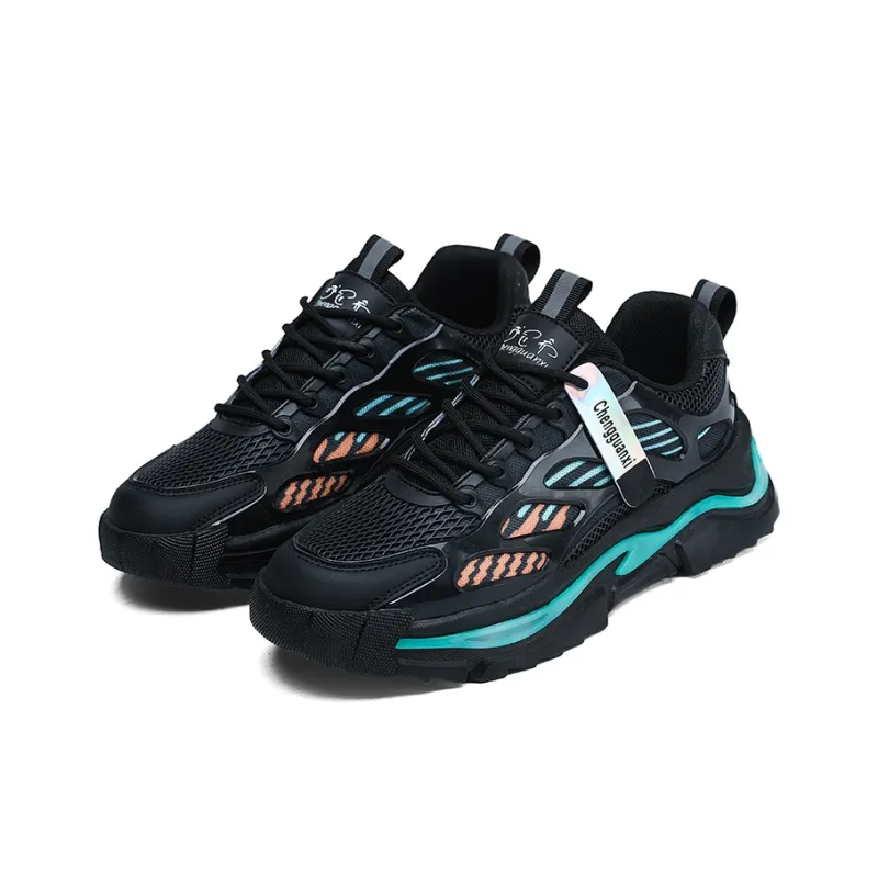 BINGO DUCK Breathable Height Increase Mid Top Chunky Sneakers Men's-11