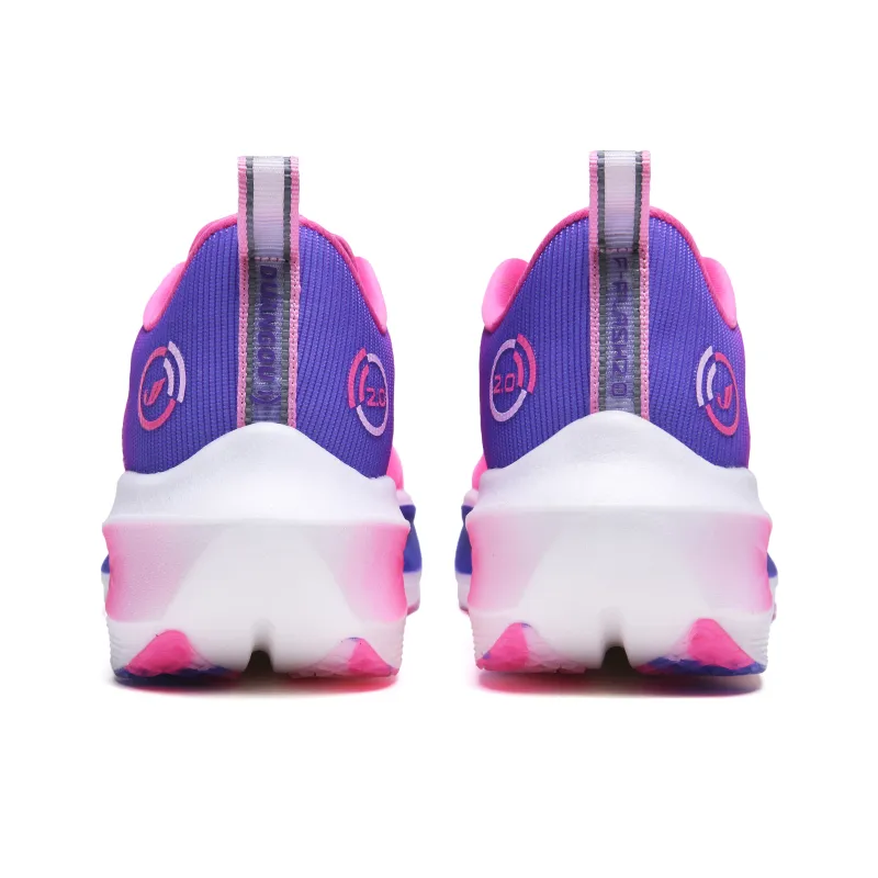 DUANGOU Running Shoes Unisex Low Top Love In Pink Purple-2