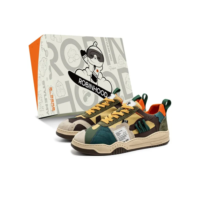 ROBINHOOD Coverage Slip Resistant Cushioning Impact Resistance Abrasion Resistant Low Top Skateboard Shoes Men's-8