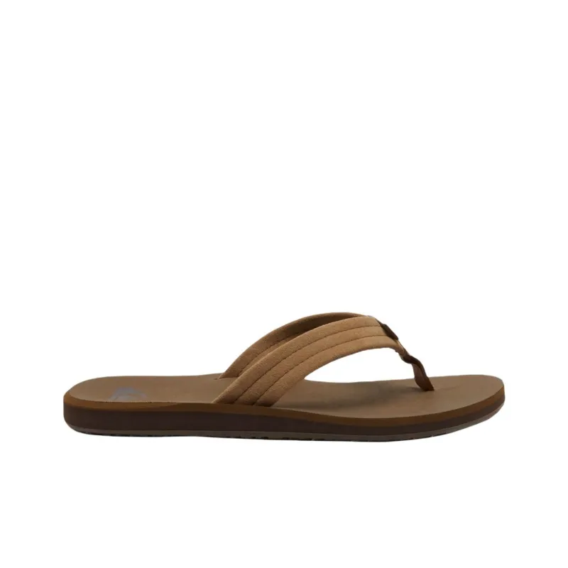 Quiksilver Rubber Sole Abrasion Resistant Flip Flops Men's Tan-1