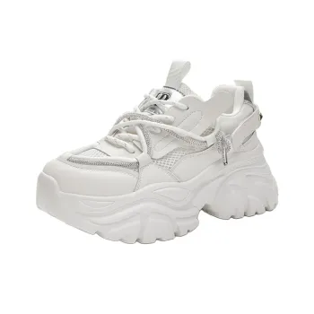 HR Height Increasing Breathable Abrasion Resistant Low Top Chunky Sneakers Women's