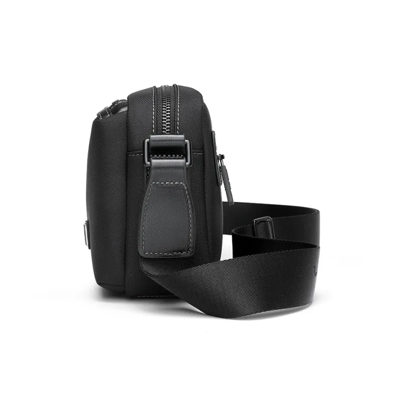 PIERRE CARDIN Fabric Crossbody Bag Men's Black-1
