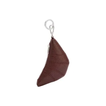 Lemaire Cow Leather Croissant Bag Coin Purse Mini Women's Roasted Hickory Nut