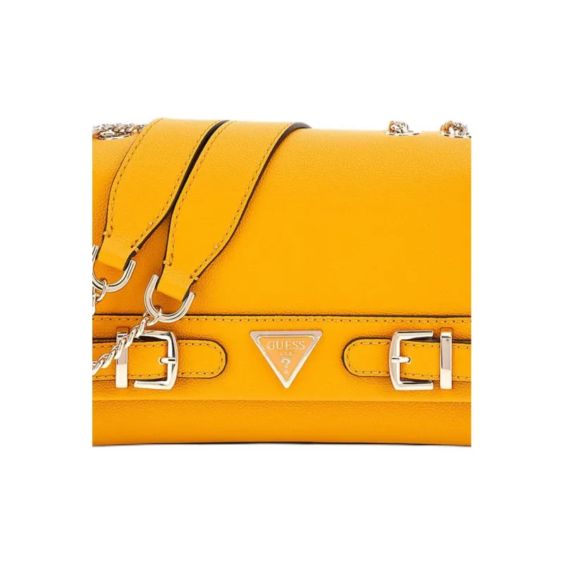 GUESS Polyurethane Handbag Shoulder Bag Crossbody Bag Women's Yellow-3
