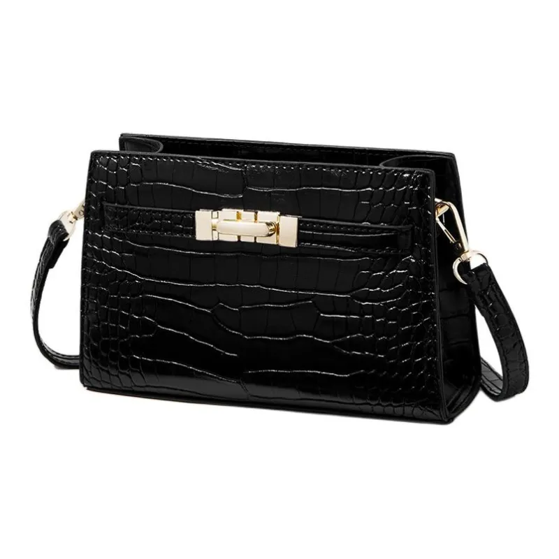 15 MINS Synthetic Leather Underarm Shoulder Bag Women's Black/Cream White/Angora Red-4
