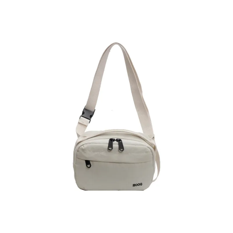 Yalu Canvas Bag, Crossbody Bag Unisex Black/Ecru/Green/Orange-8