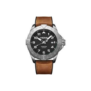 Sea Gull PILOT Skyline Collection Automatic Mechanical Movement Silicone Strap Watch Men's Watches Black Dial